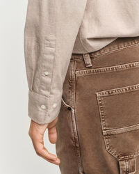 Regular Fit gem&ecirc;leerd flanellen overhemd