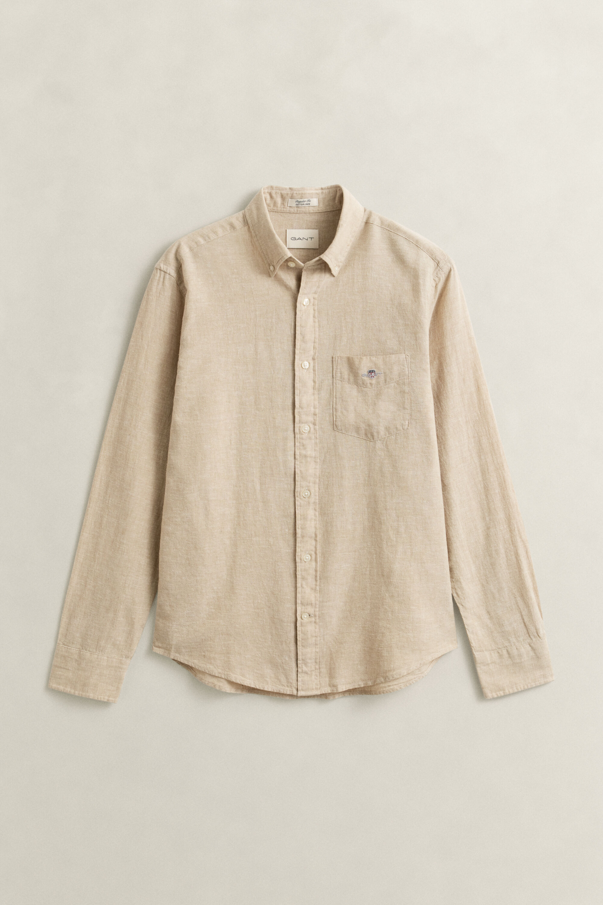 Overoverhemd van linnenmix
