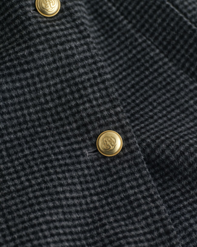 Handgestikte Car Coat met ruiten