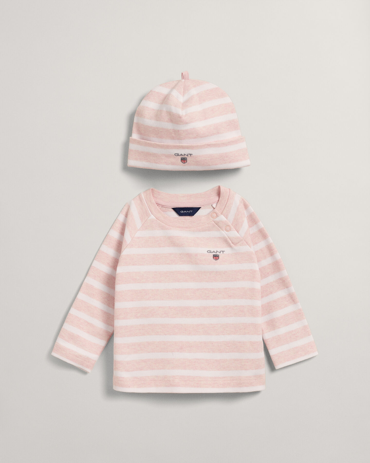 Baby gestreepte top & beanie