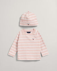 Baby gestreepte top & beanie
