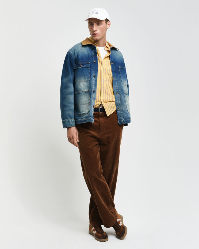 Regular Fit poplin overhemd met strepen