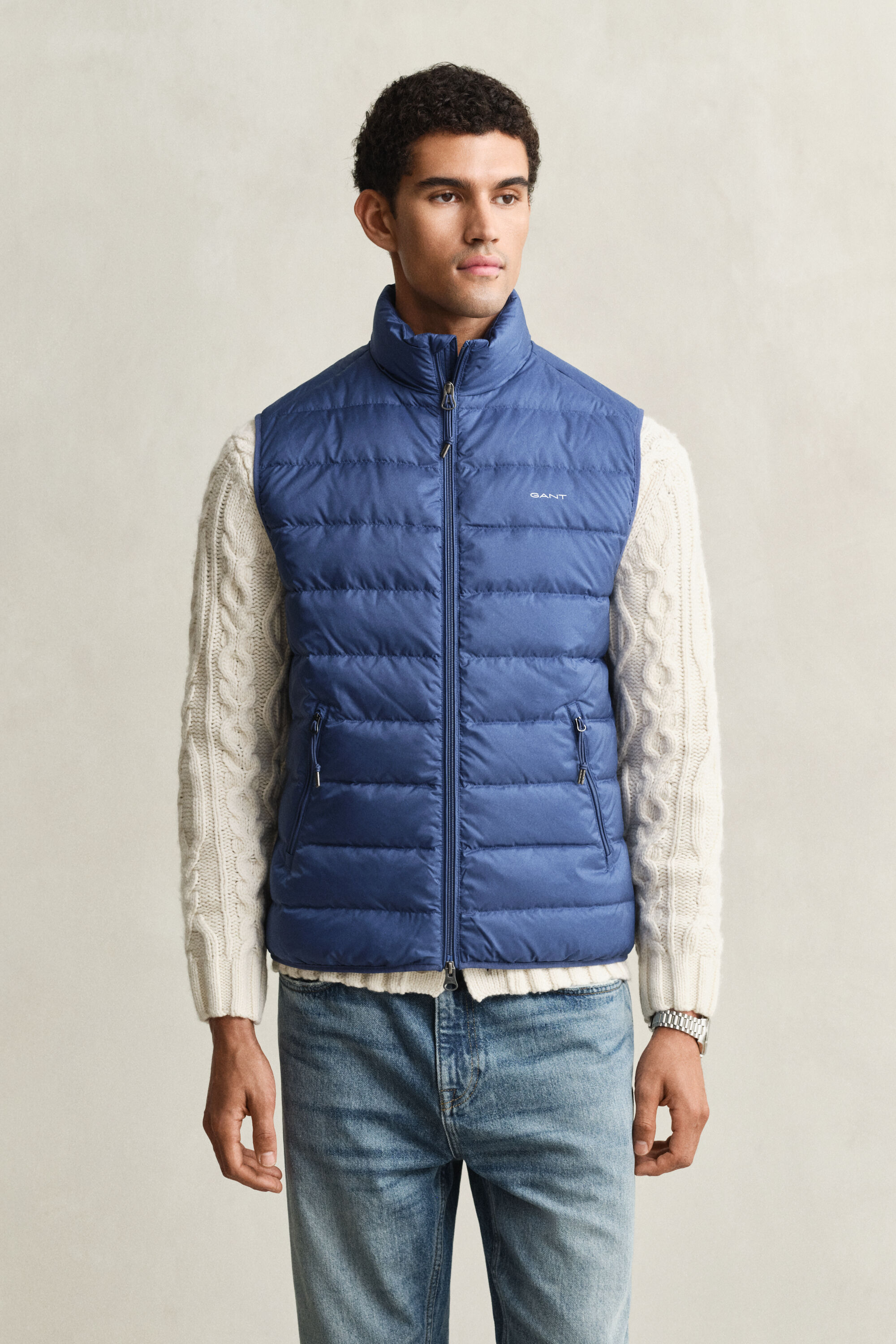 Lichte donsbodywarmer