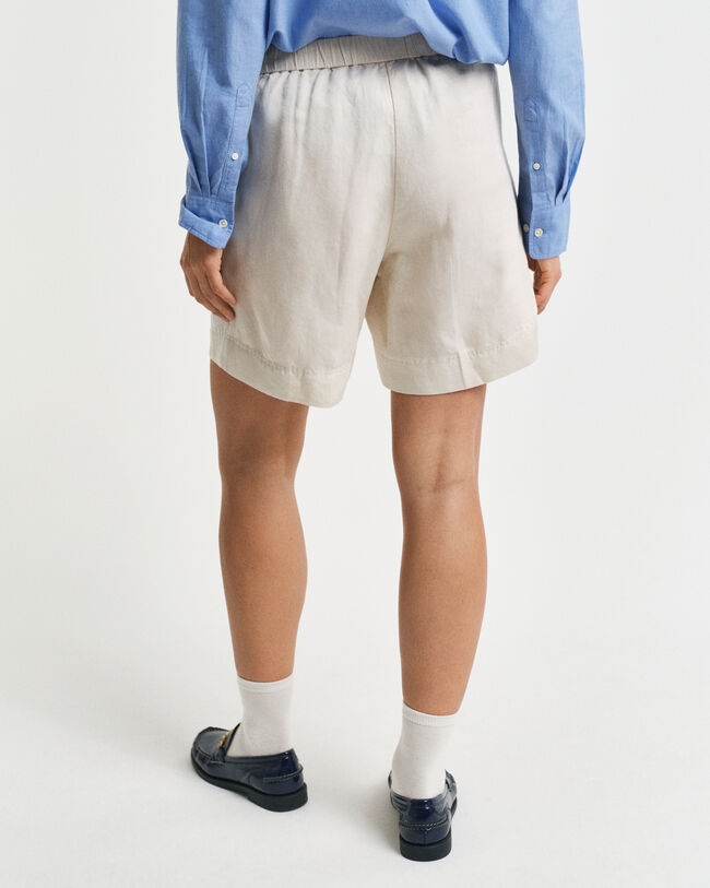 Relaxed Fit Pull-On short van linnenmix