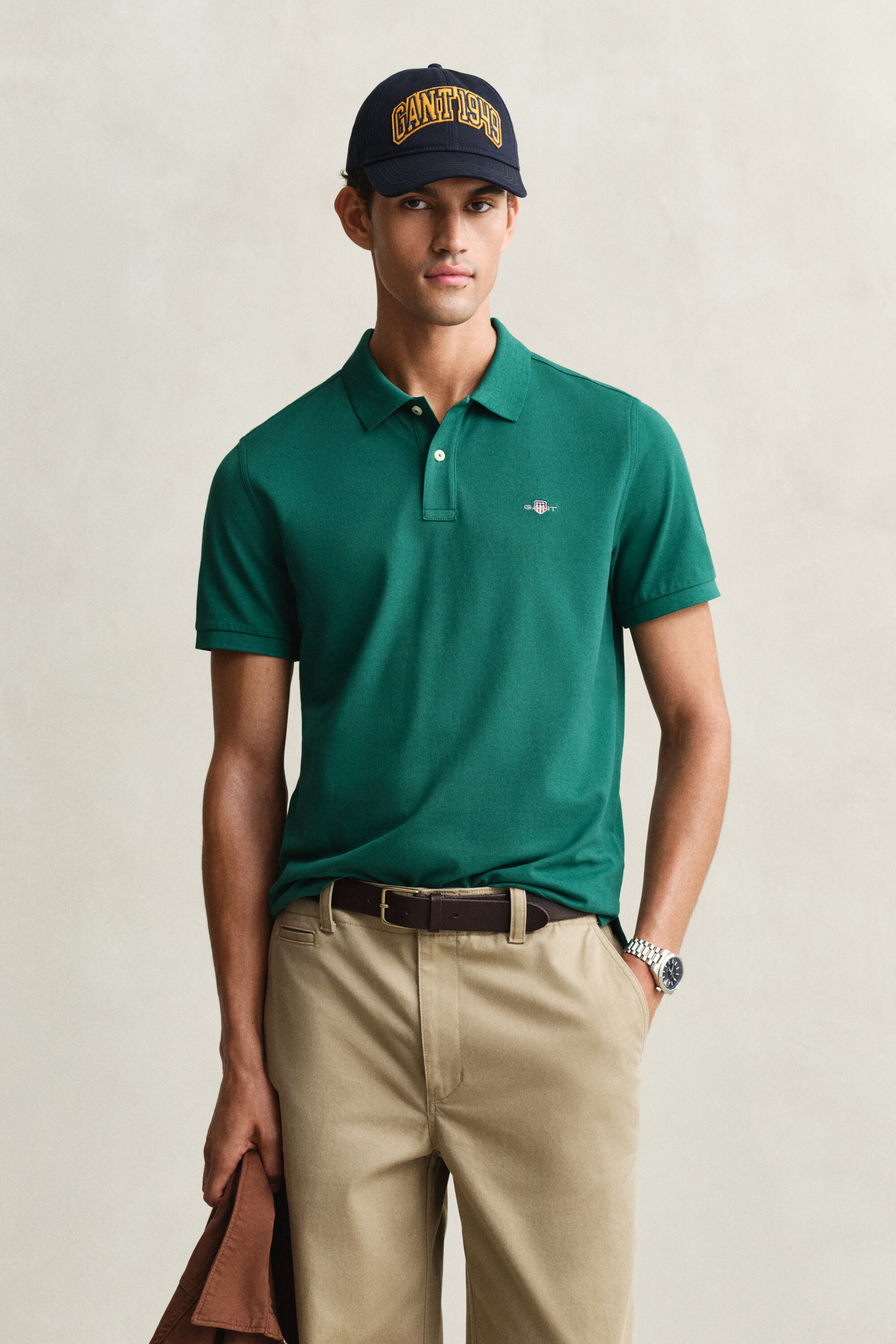 Regular Fit Shield piqué poloshirt
