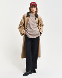 Trui met ronde hals en visgraatmotief