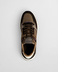 Jeuton sneakers van su&egrave;de en mesh