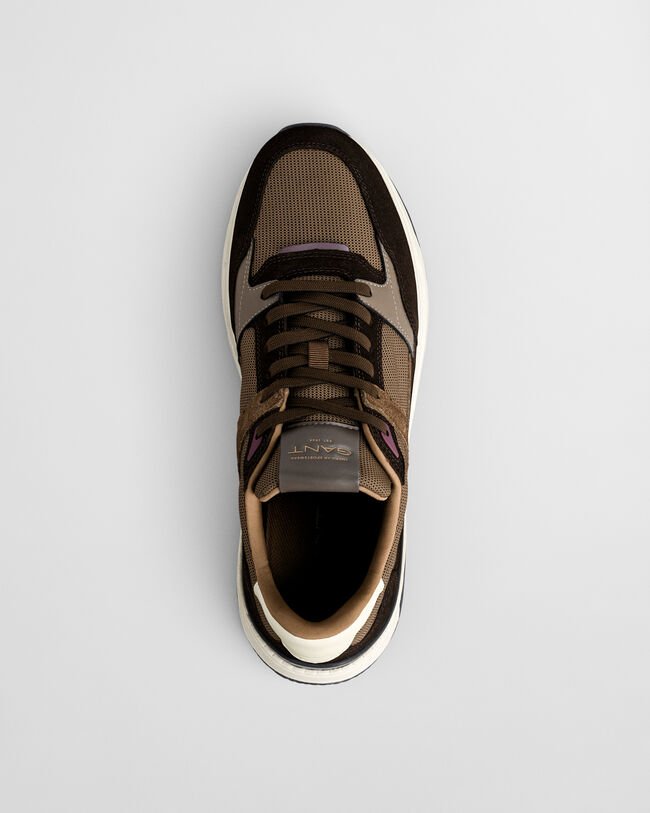 Jeuton sneakers van su&egrave;de en mesh