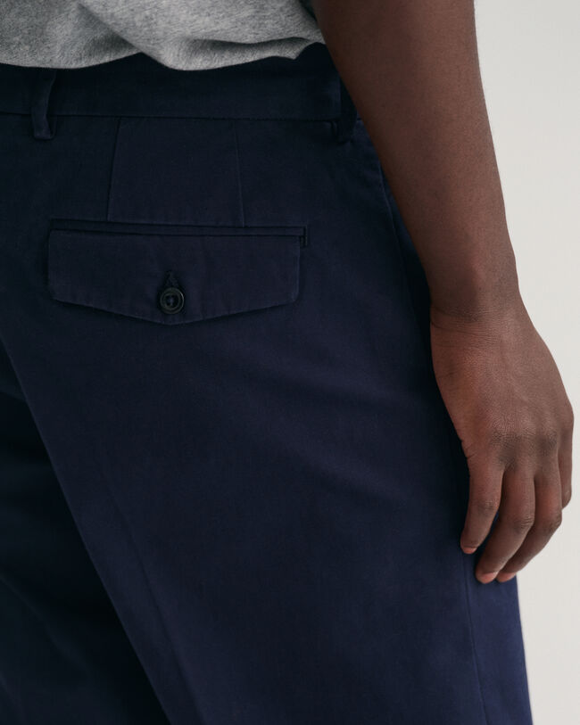 Broek van geborsteld katoen