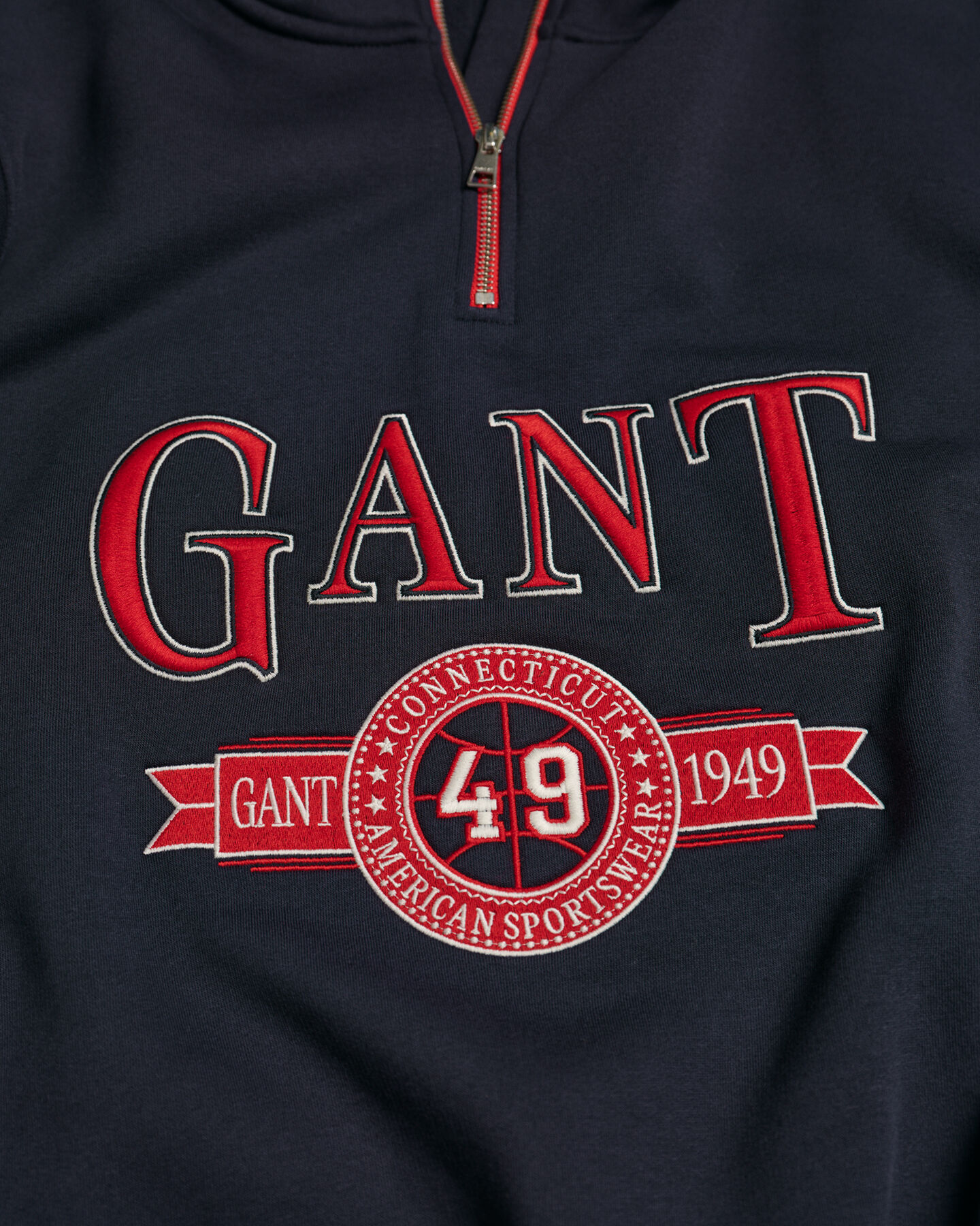 Retro Crest sweatshirt met korte rits