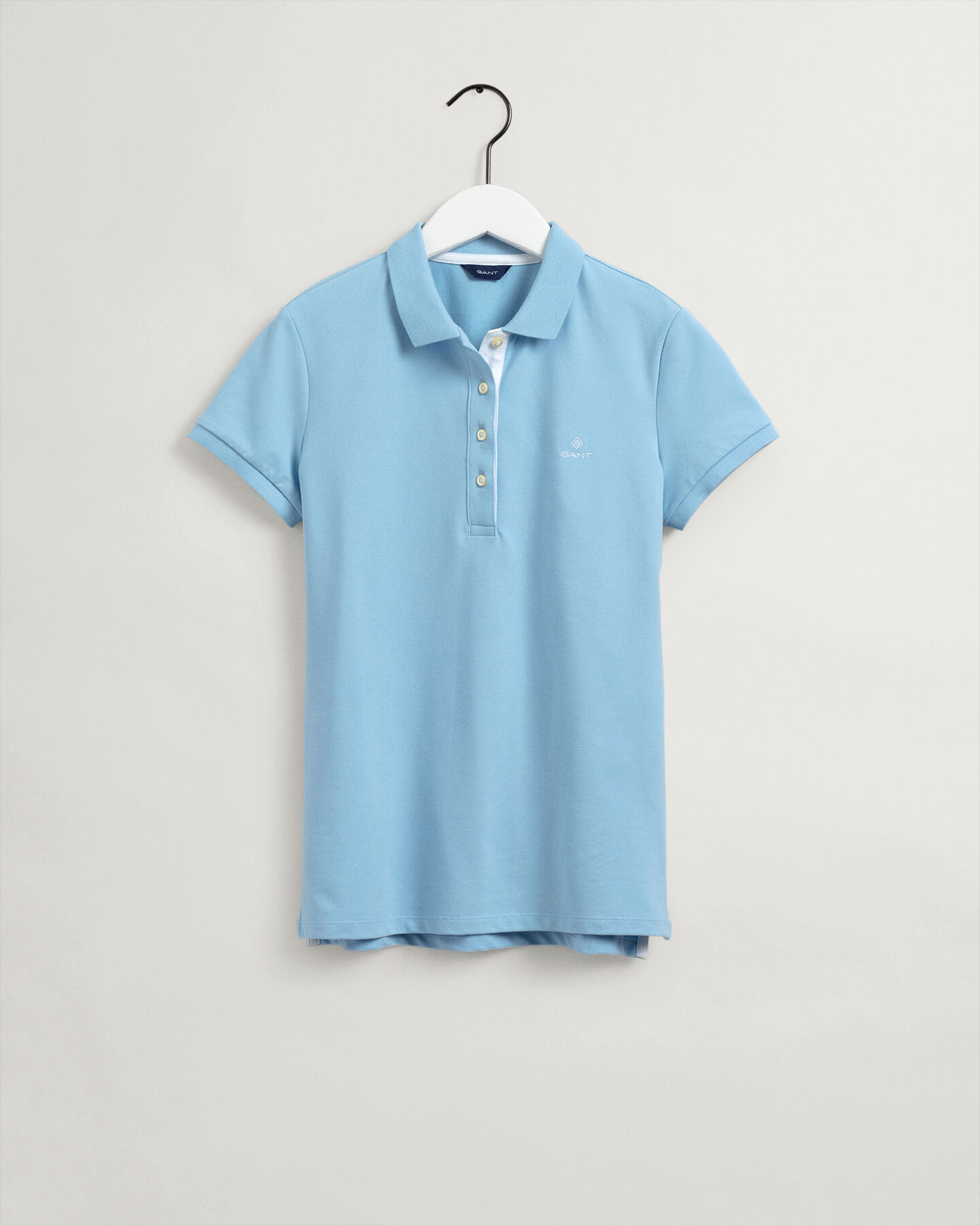 Piqu&eacute; poloshirt met contrasterende kraag