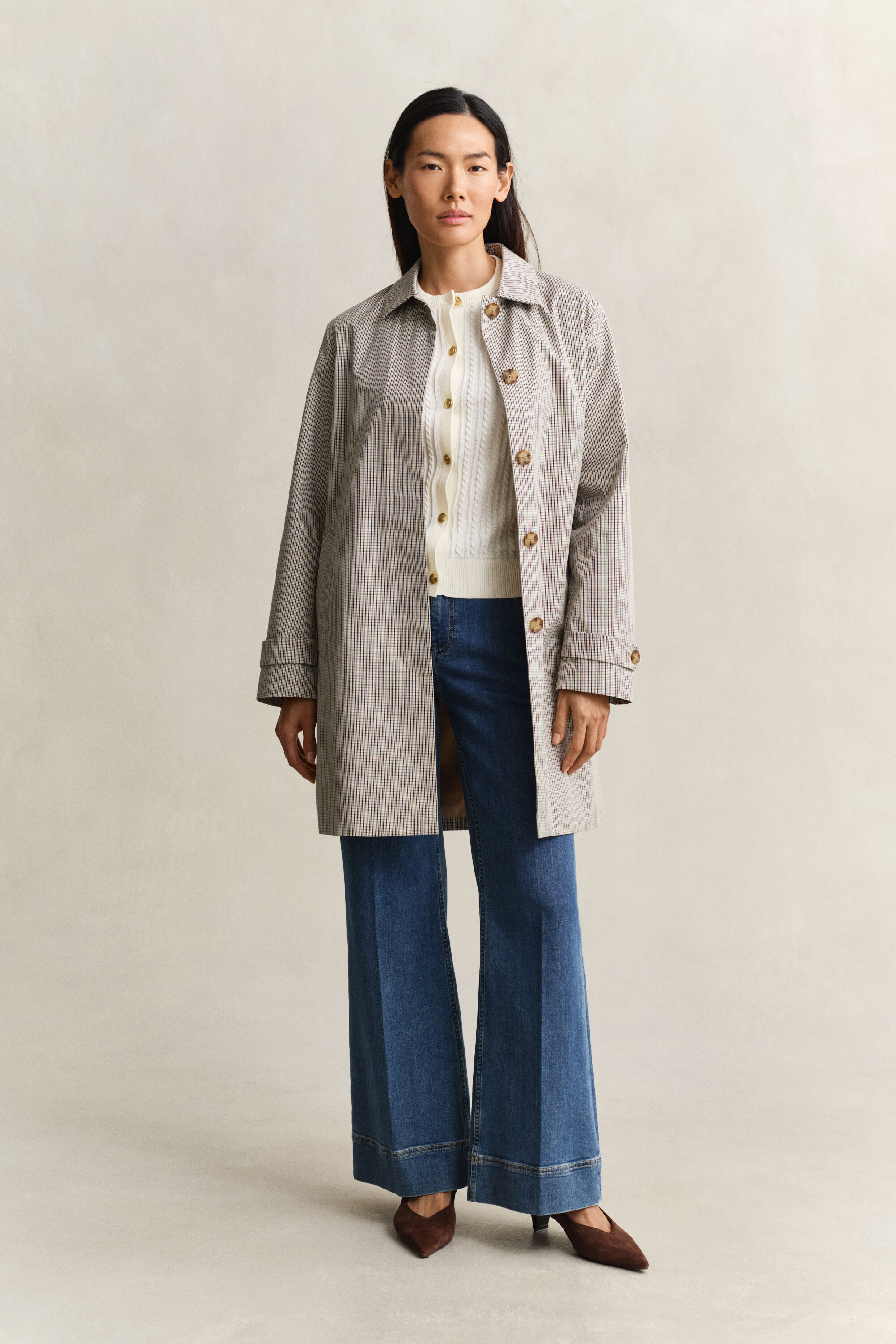 Nautische flared jeans