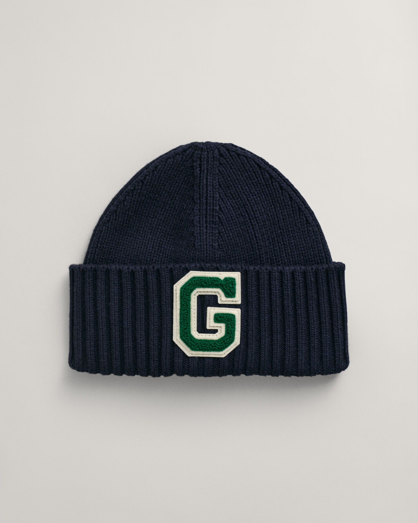 Teens ribgebreide beanie met G-badge