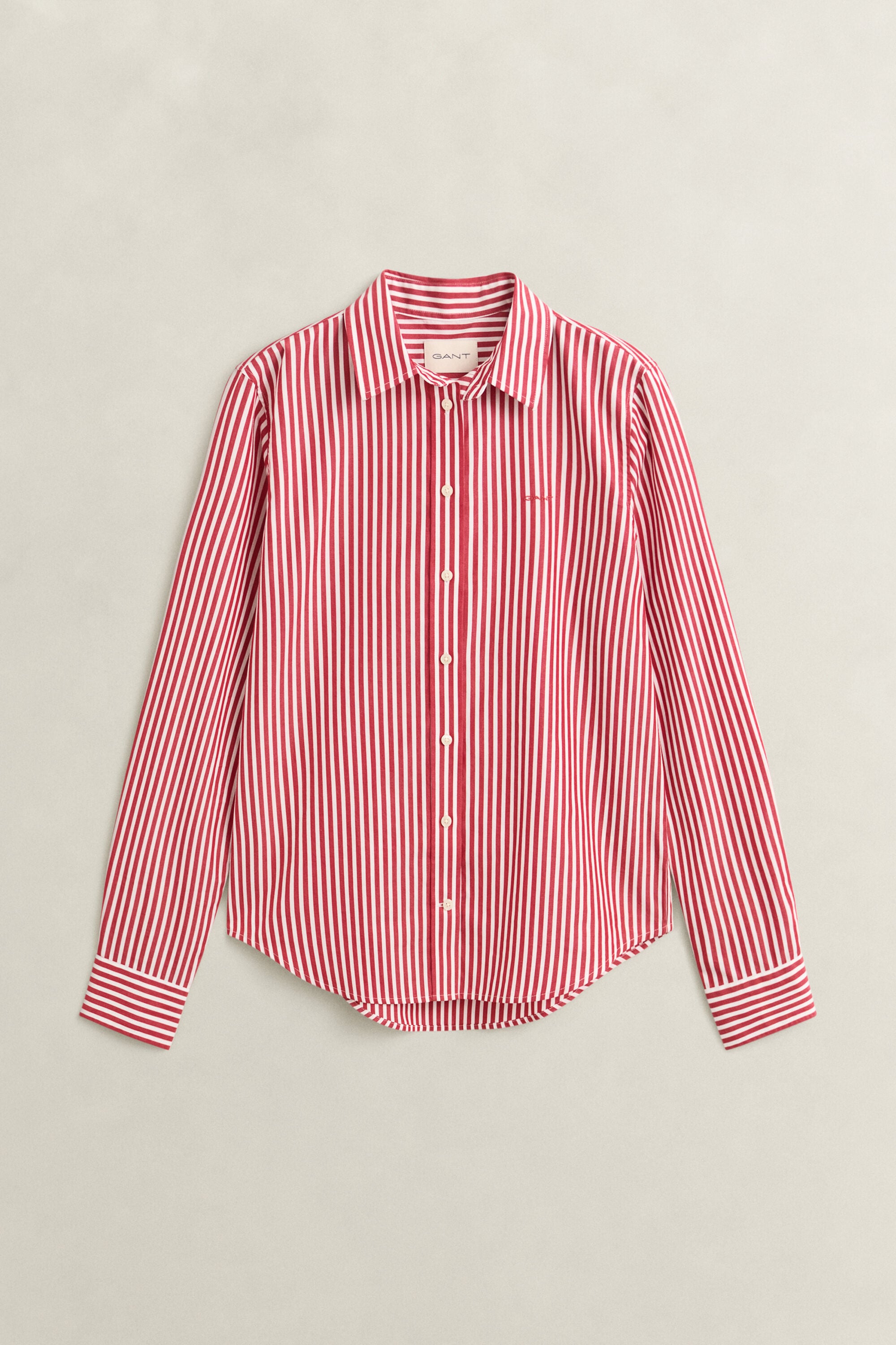 Classic Regular gestreept poplin overhemd