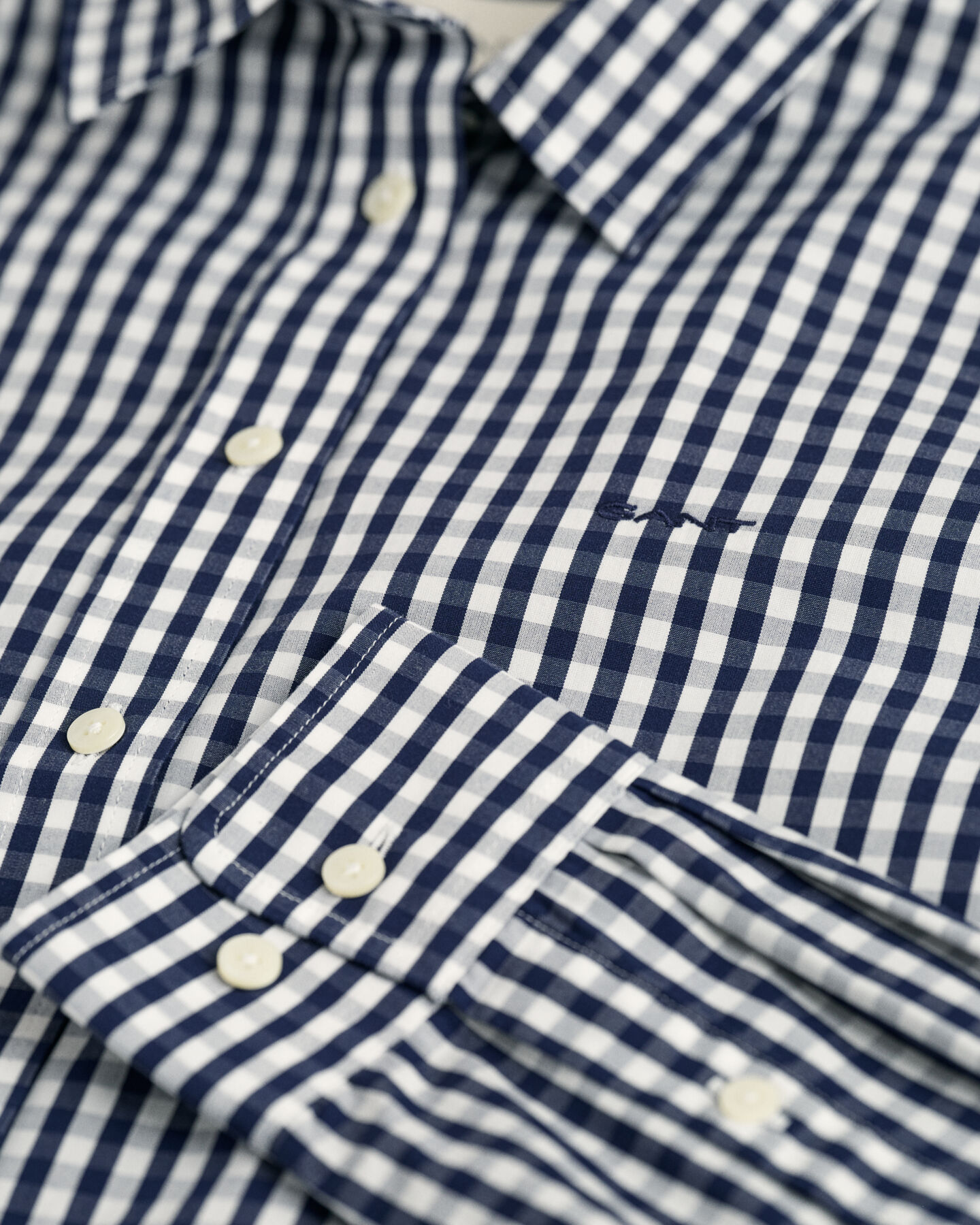 Regular Fit poplin overhemd met Gingham-ruitje