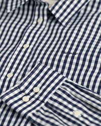 Regular Fit poplin overhemd met Gingham-ruitje