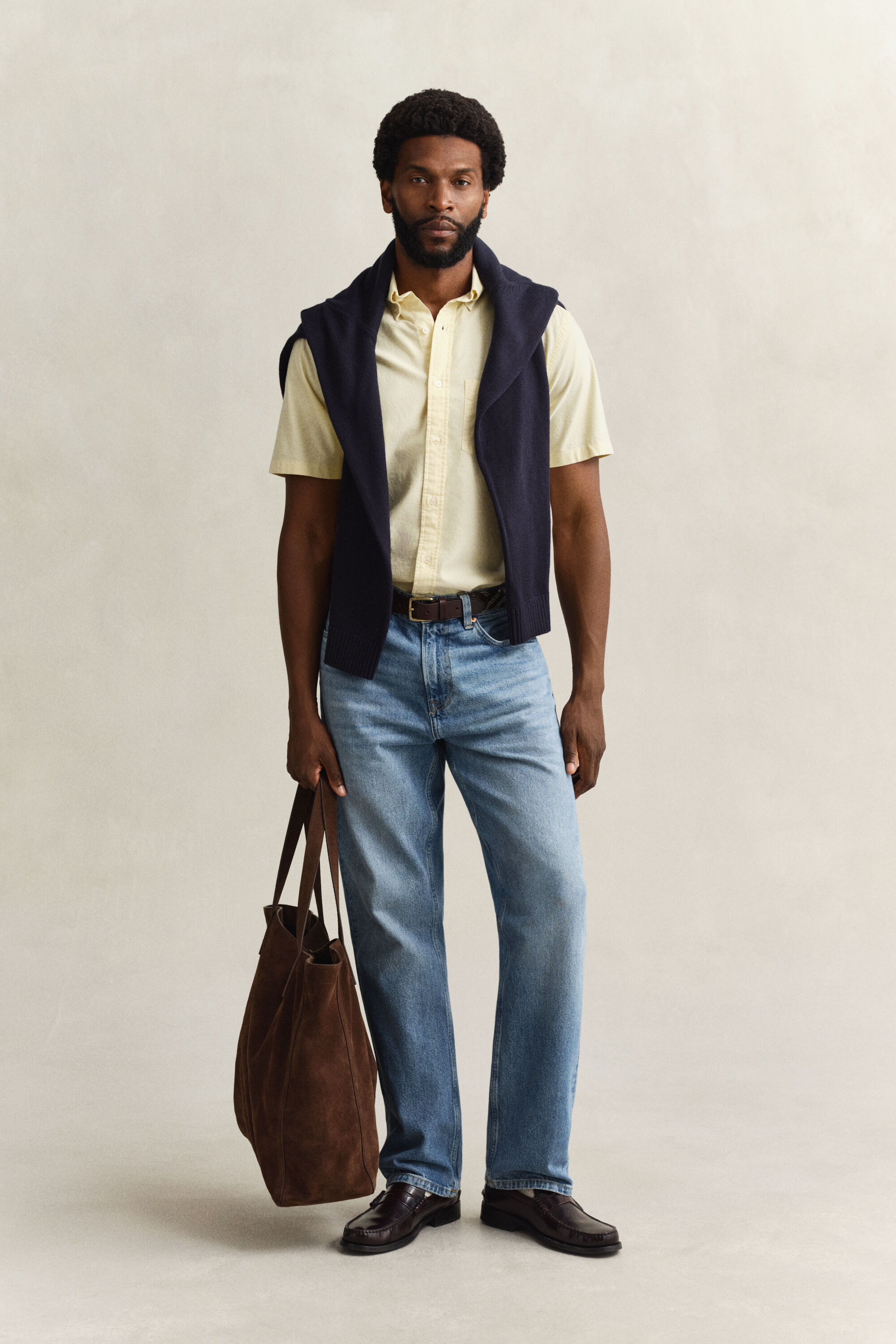 Klassiek Oxford-overoverhemd met korte mouwen