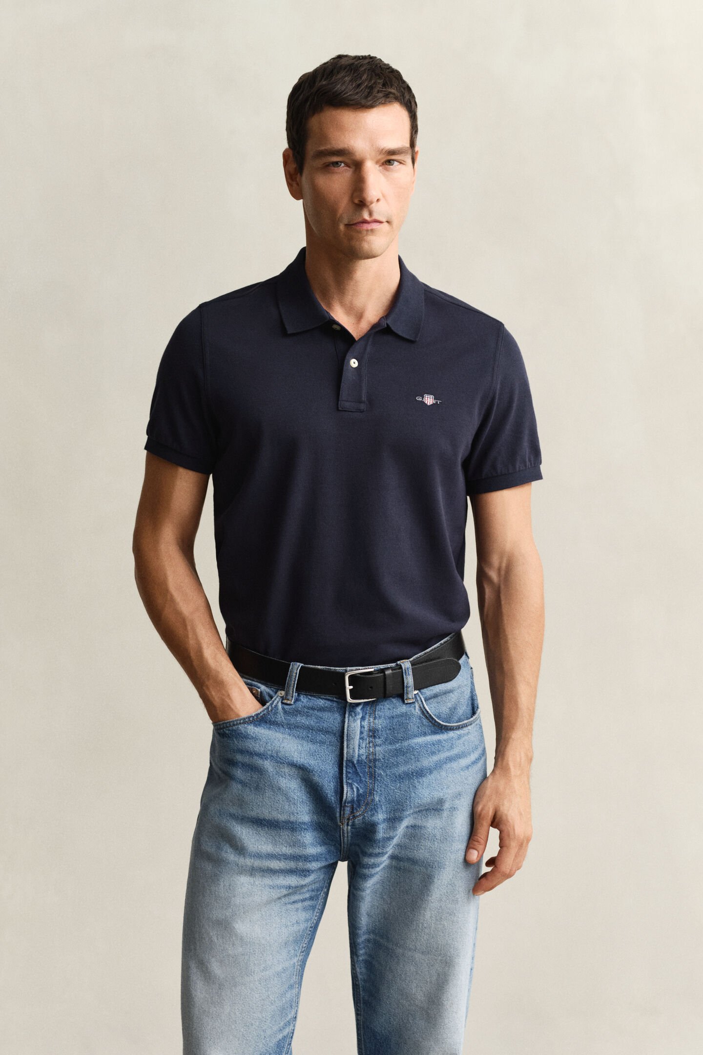 Regular Fit Shield piqu&eacute; poloshirt