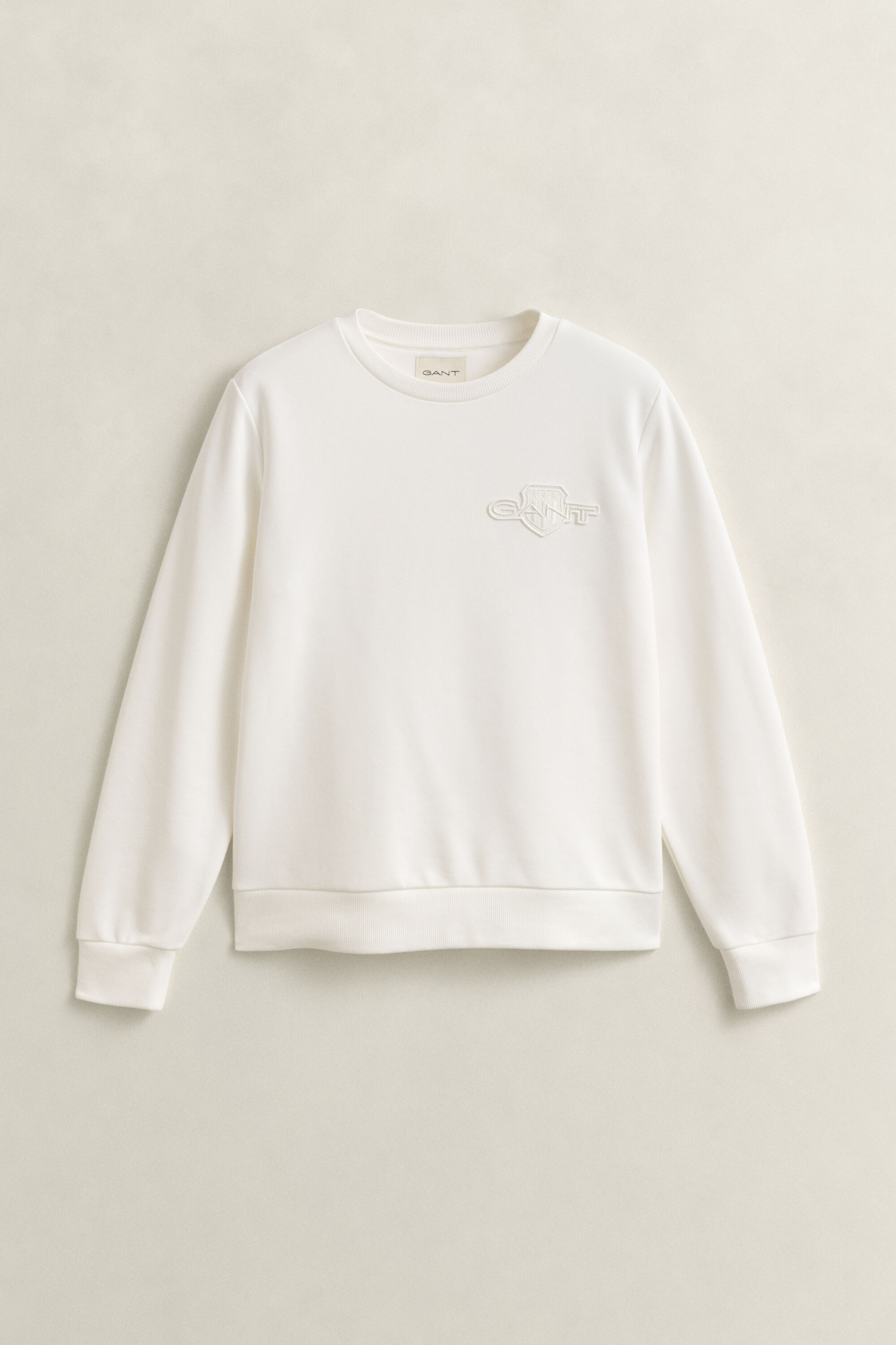 Tonal Shield sweatshirt met ronde hals