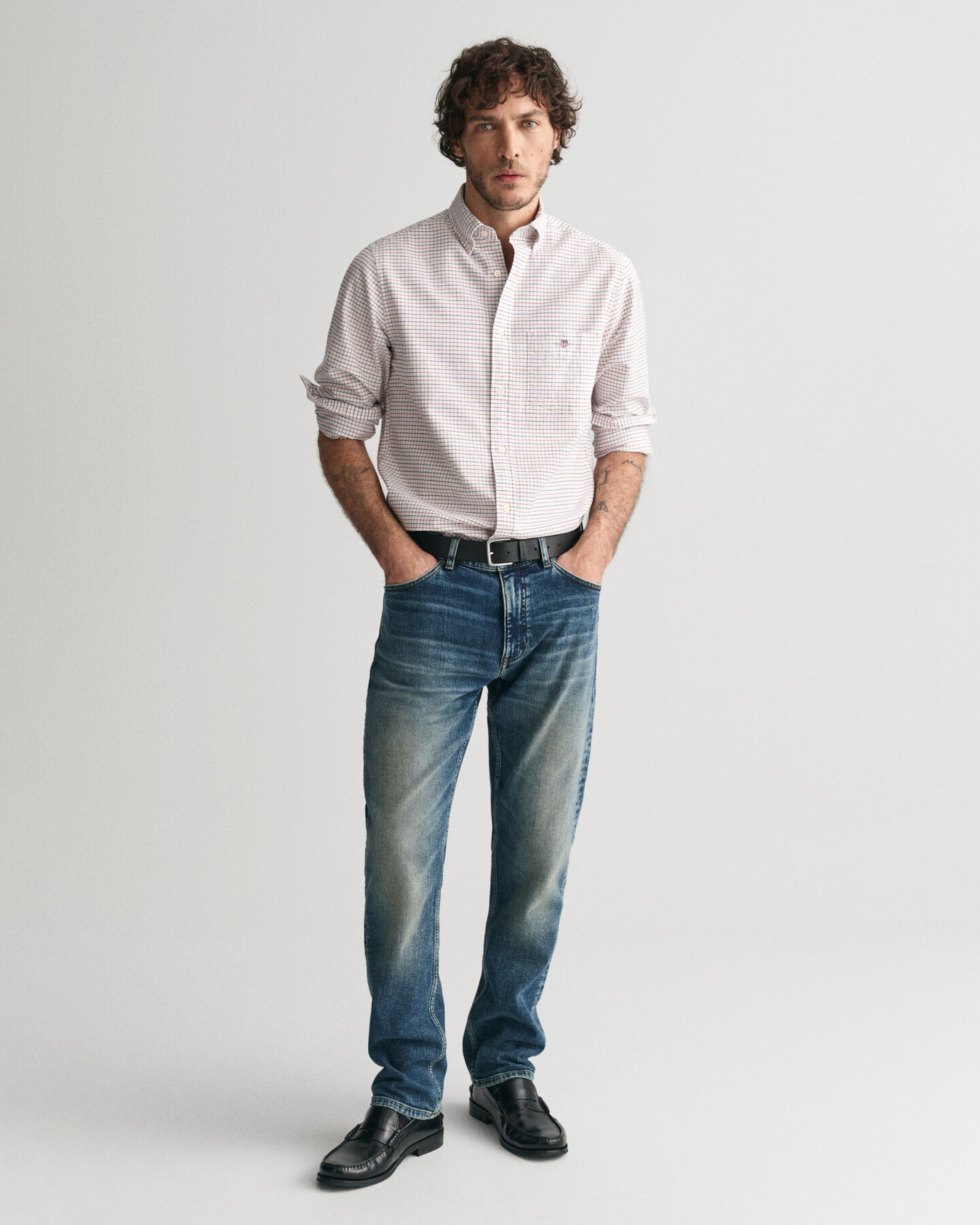 Regular Fit jeans met vintage wassing