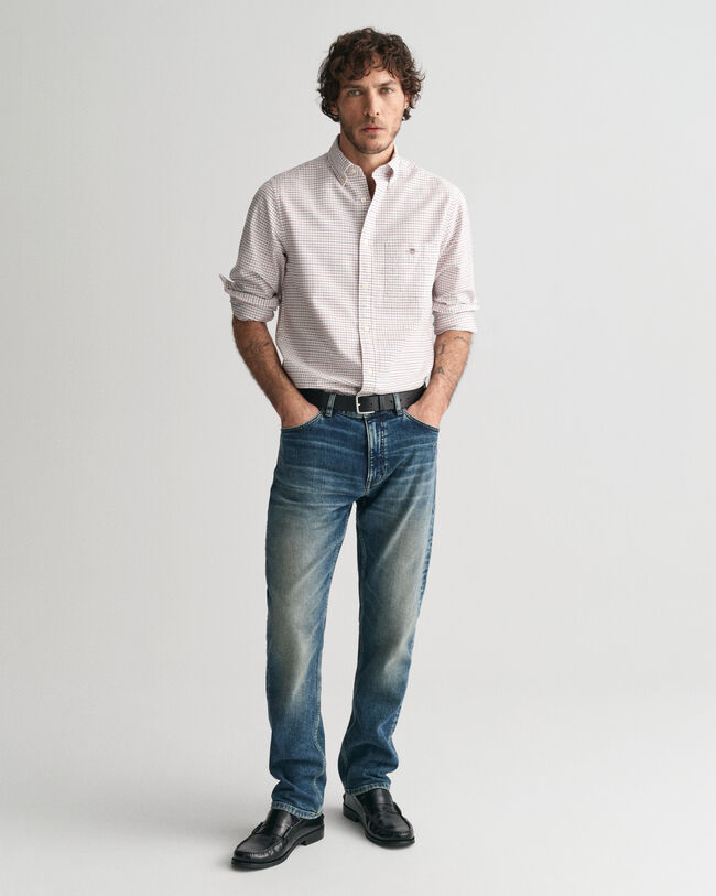 Regular Fit jeans met vintage wassing