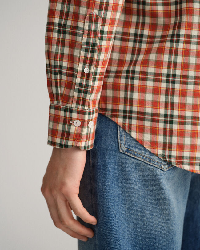 Regular Fit overhemd van poplin met Schotse ruit