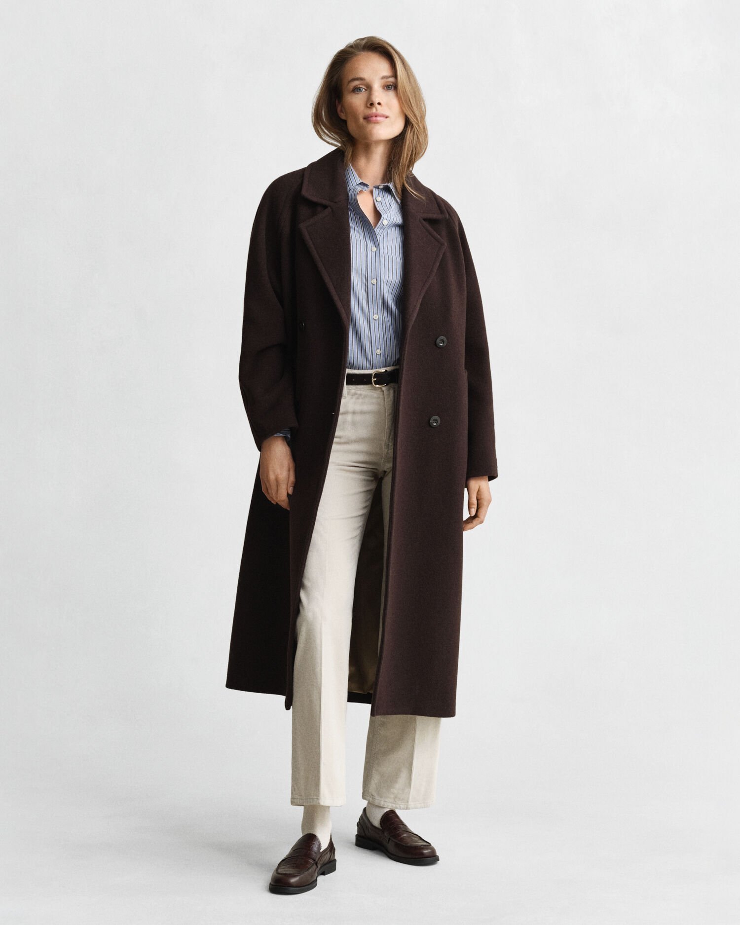 Regular Fit poplin overhemd met strepen