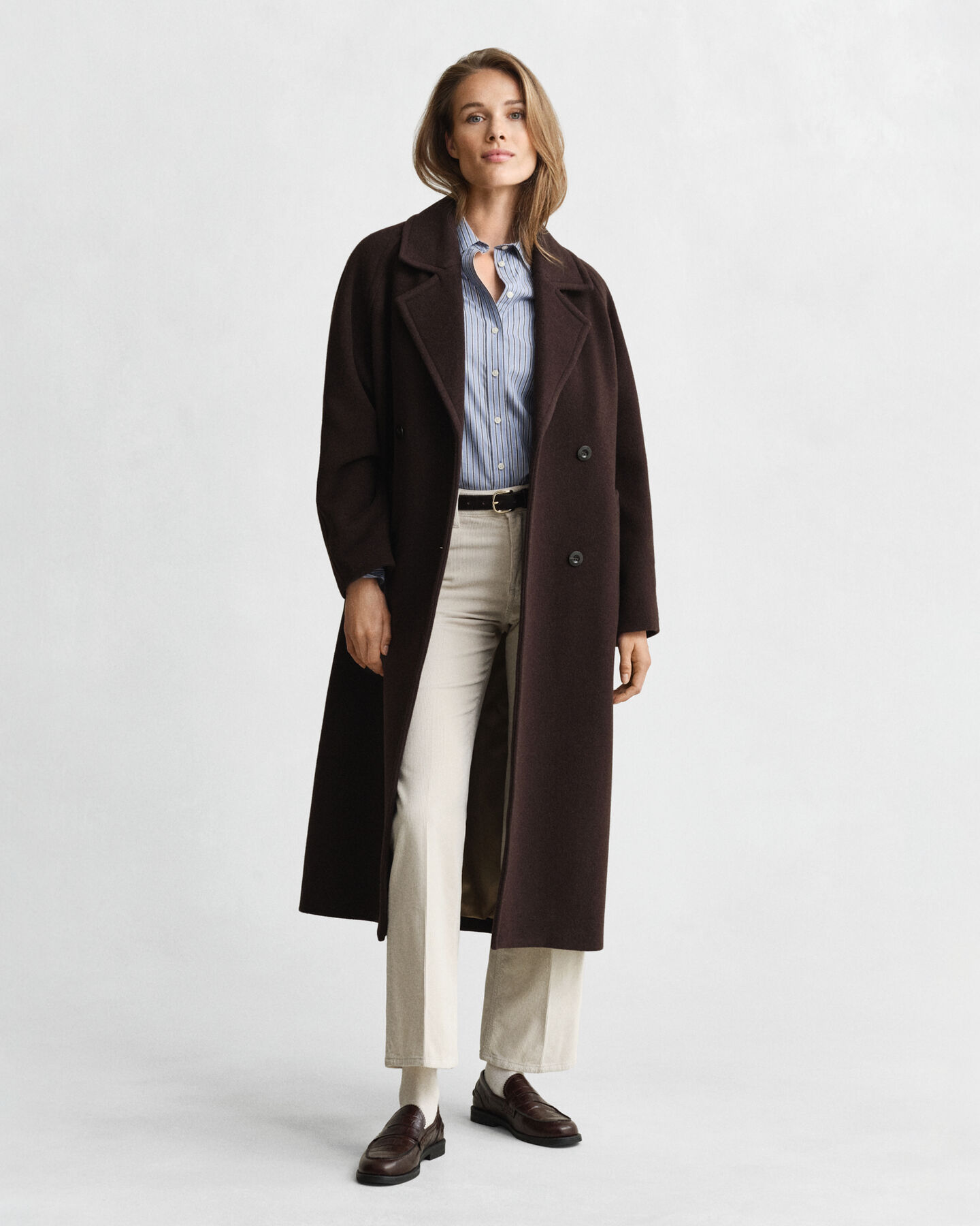 Regular Fit poplin overhemd met strepen