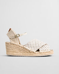 Luliza gebreide espadrilles met sleehak