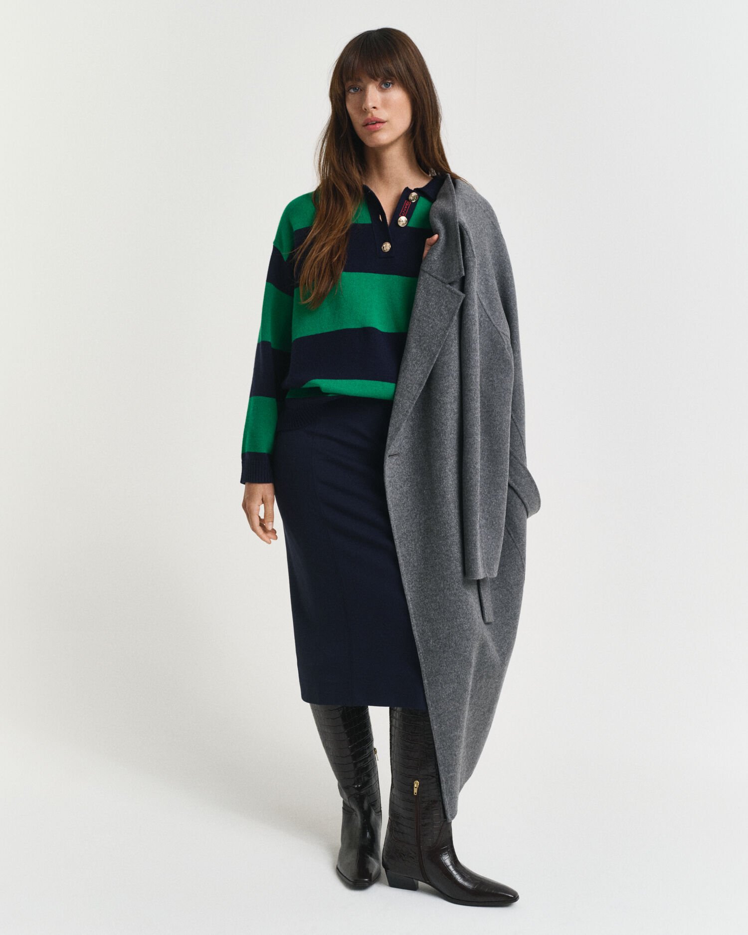 Gebreide Rugger met strepen