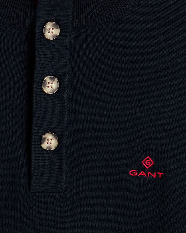 Sporty trui met halve col