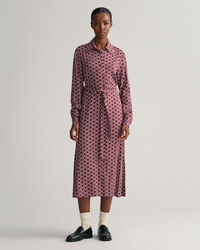 Slim Fit geometrische overhemdjurk