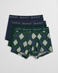 Set van drie boxershorts met argyle-print