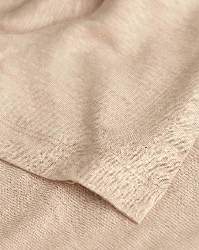 Linnen T-shirt met V-hals