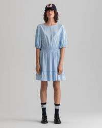 Flounce jurk met pofmouwtjes