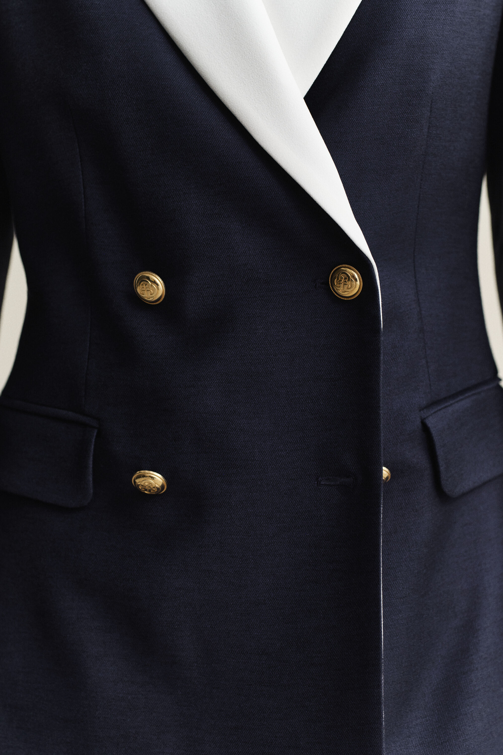 Club blazer met contrast