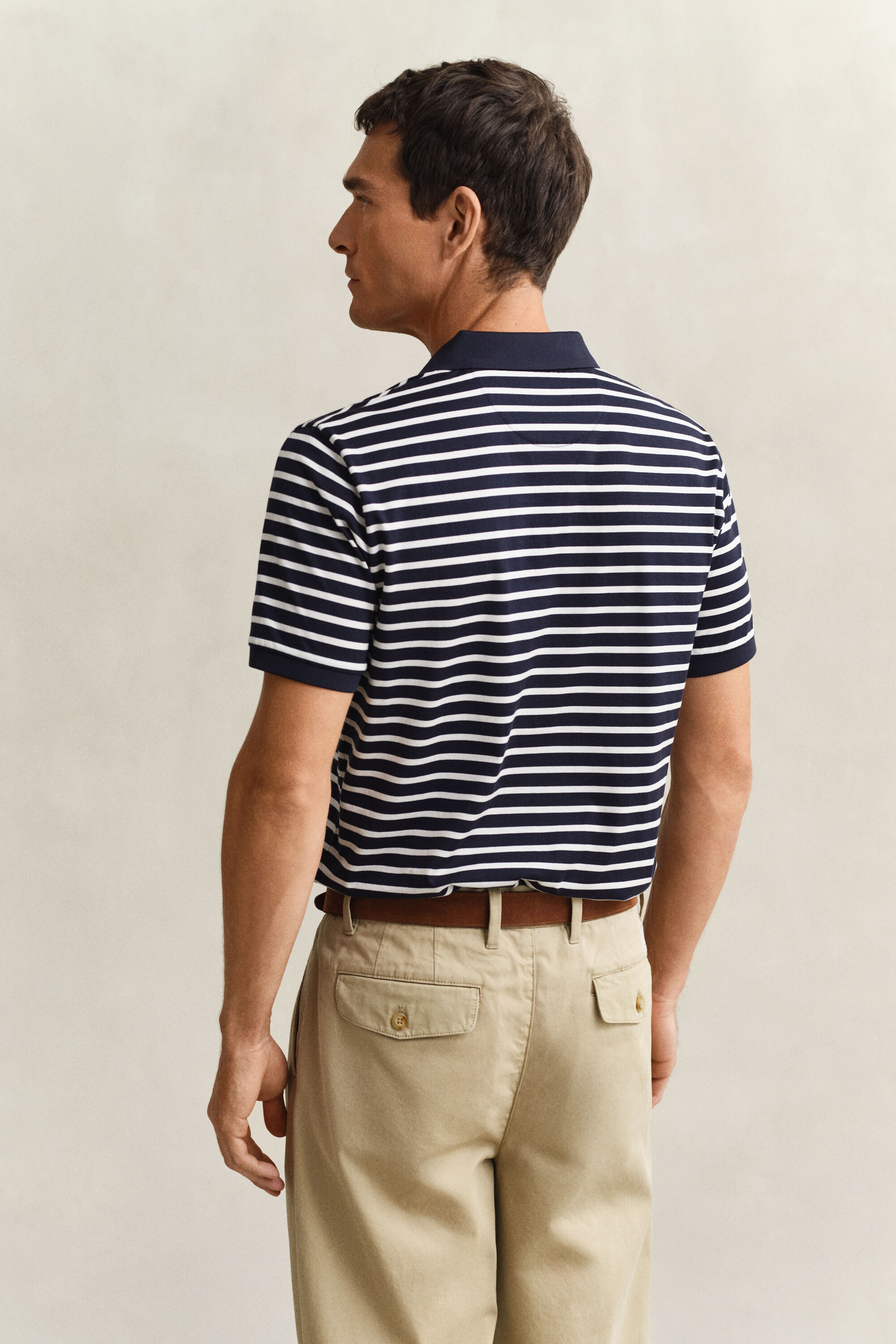 Gestreept poloshirt van Pima-katoen