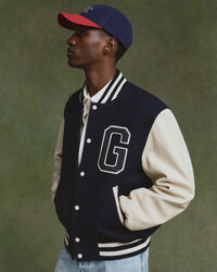 Leather Mix Varsity Jacket