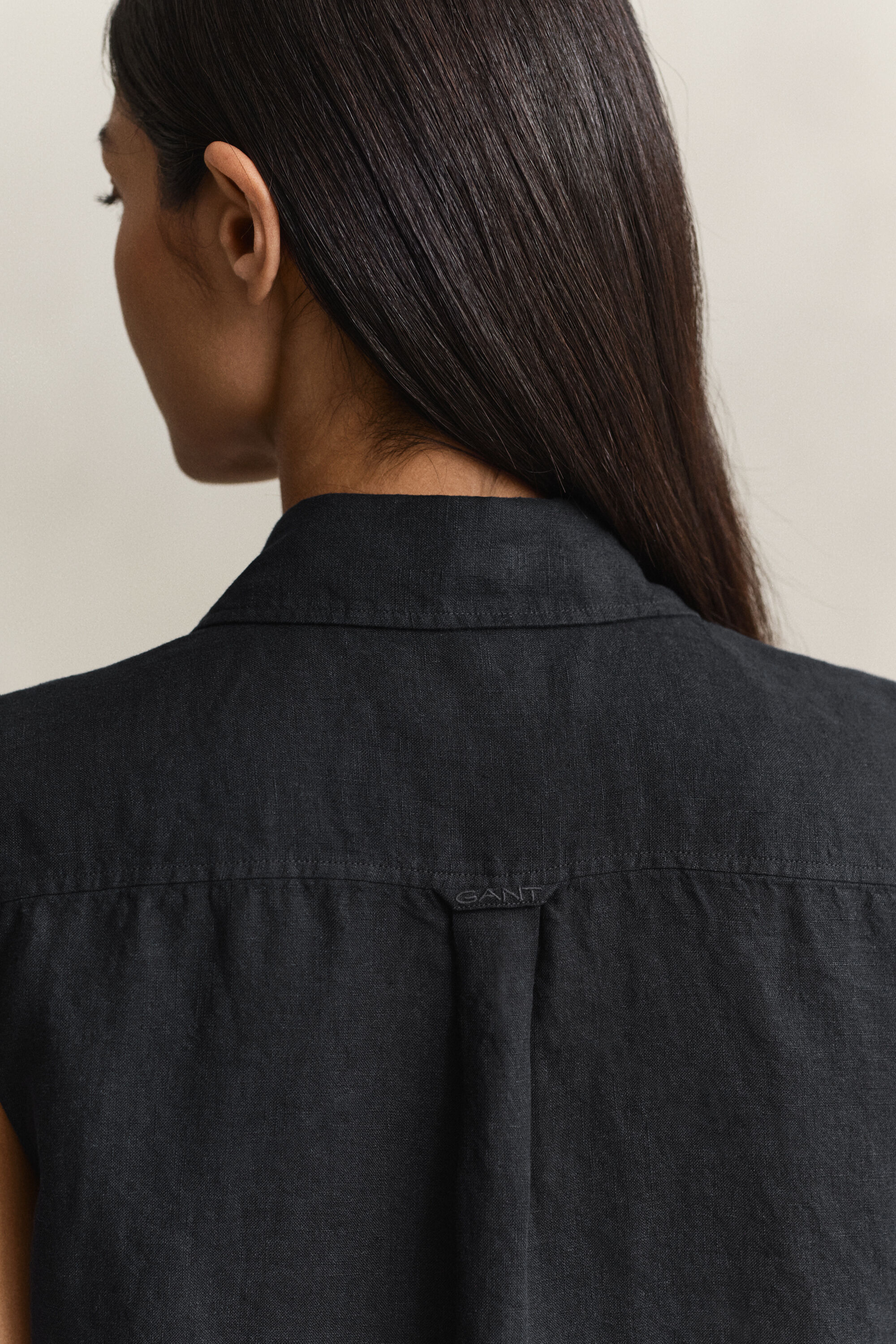 Mouwloze linnen blouse