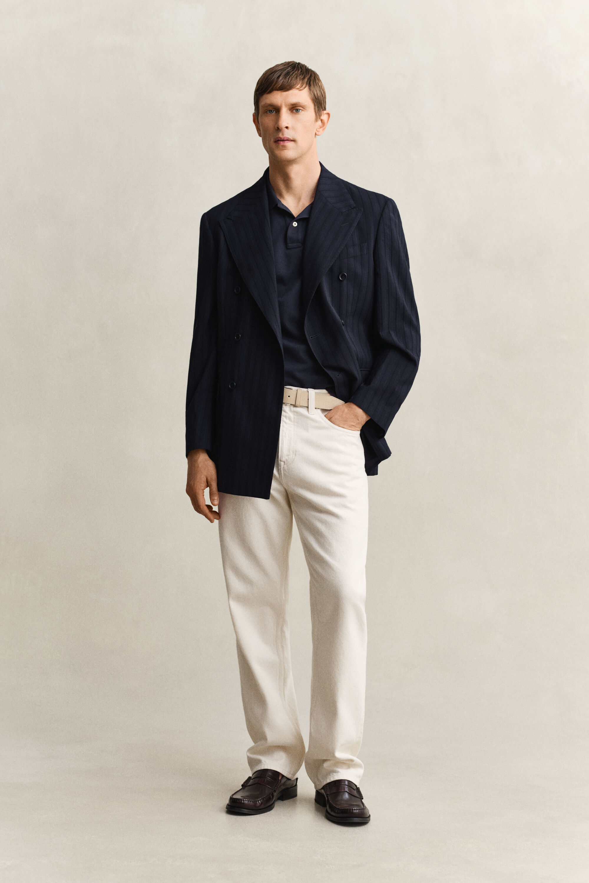 Slim Fit Shield piqué poloshirt