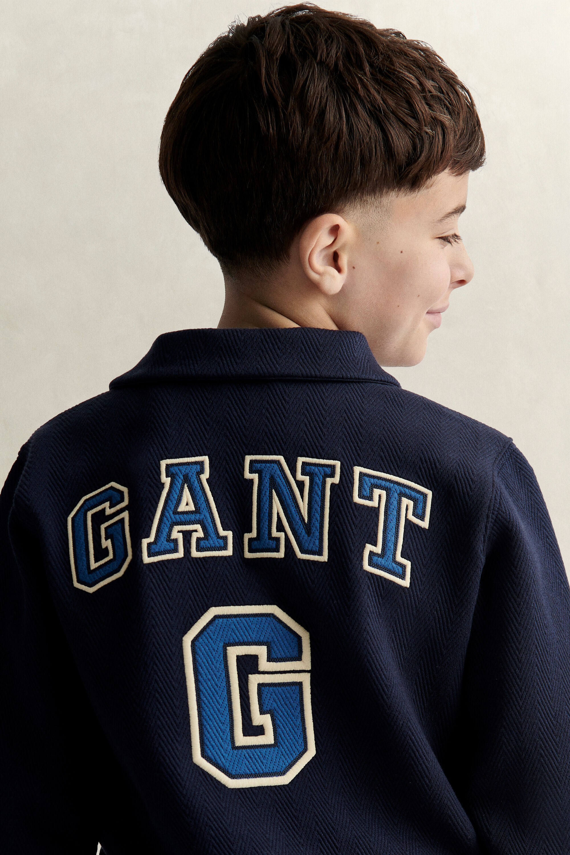 Sweatshirt met kraag voor tienerjongens