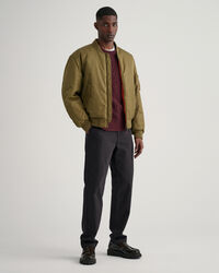 Lamswollen kabeltrui met ronde hals