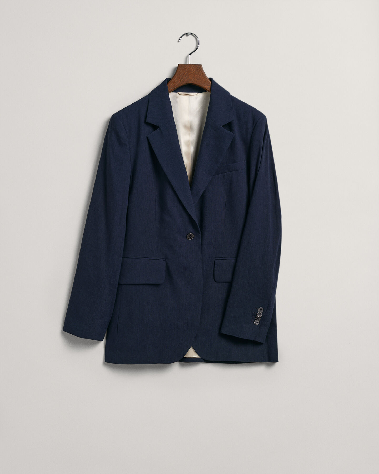 Regular Fit blazer van linnen met stretch