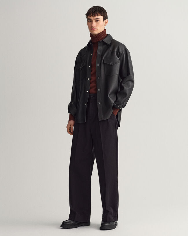 Relaxed Fit Rodeo overhemd van leer