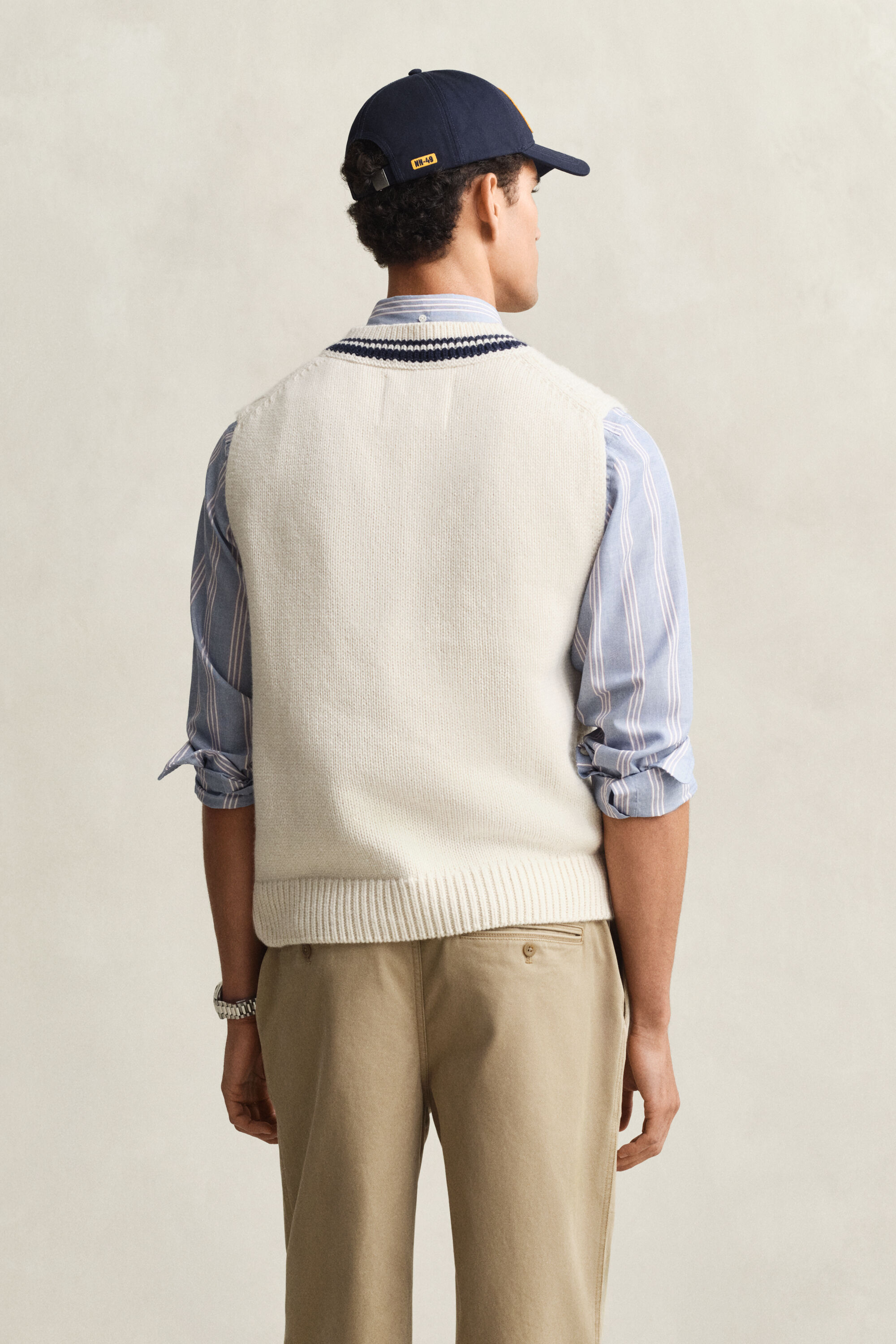 Gebreide bodywarmer met kabels