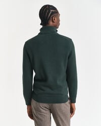 Casual katoenen trui met korte rits