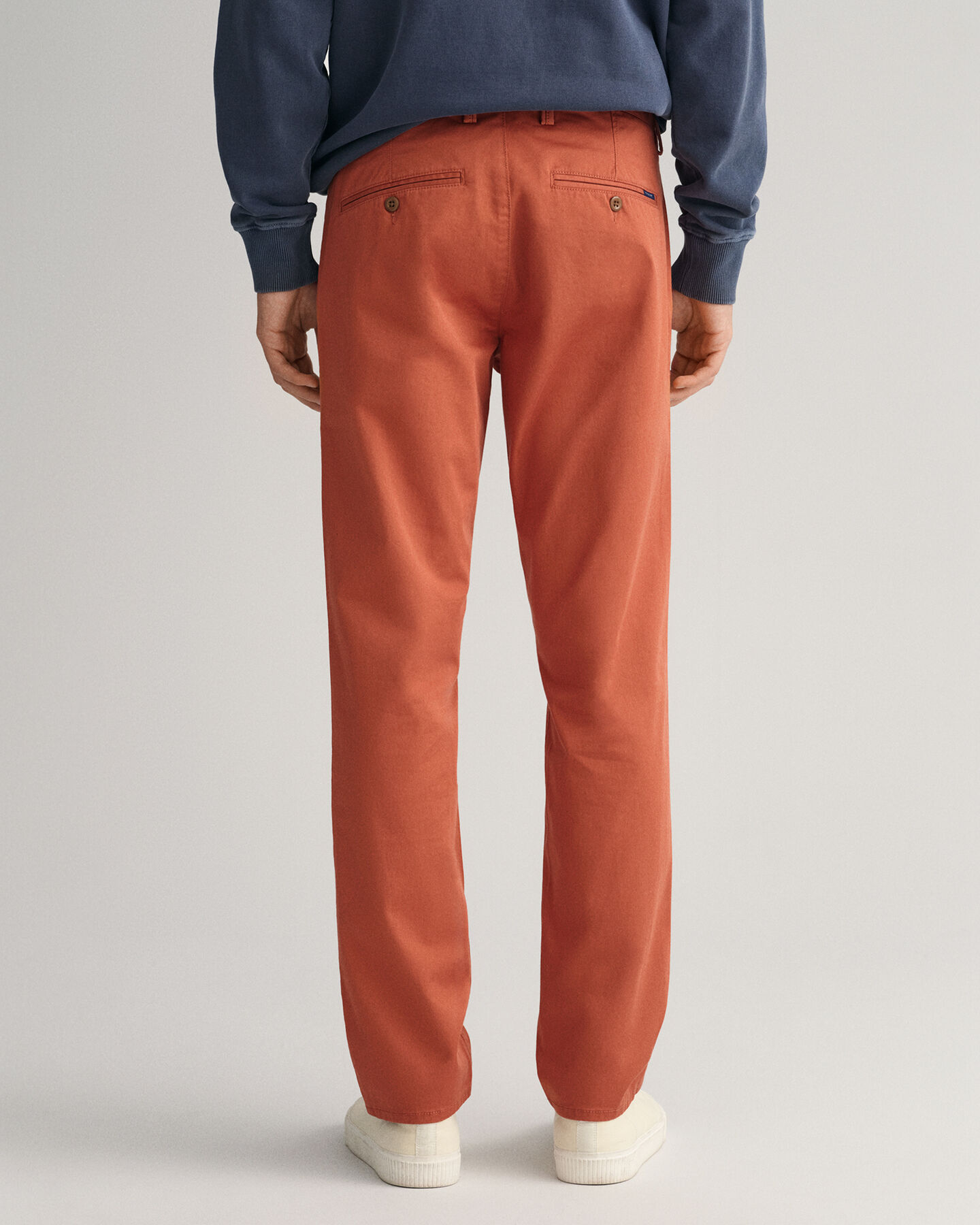 Hallden Slim Fit chino van keperstof
