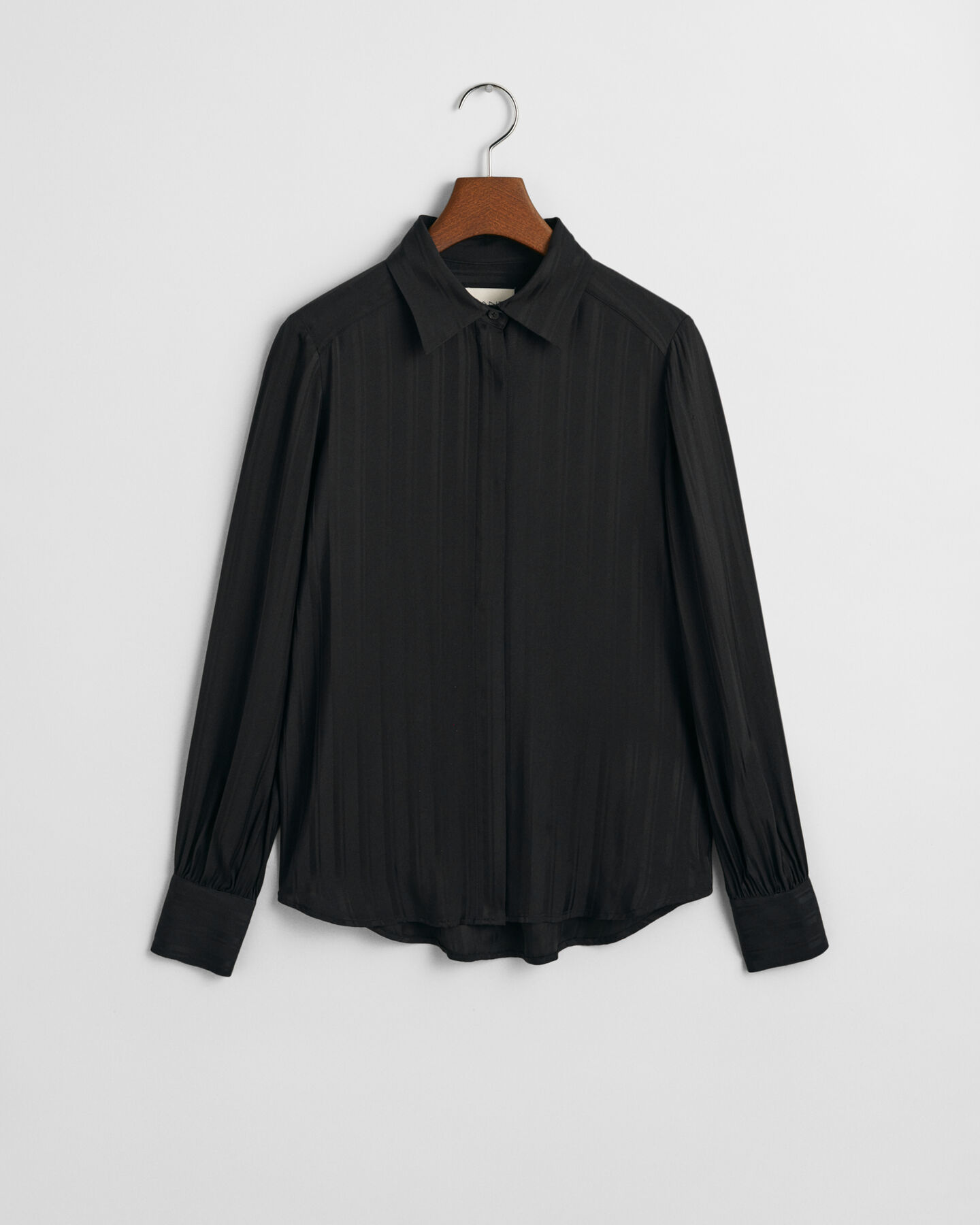 Regular Fit satijnen overhemd met strepen