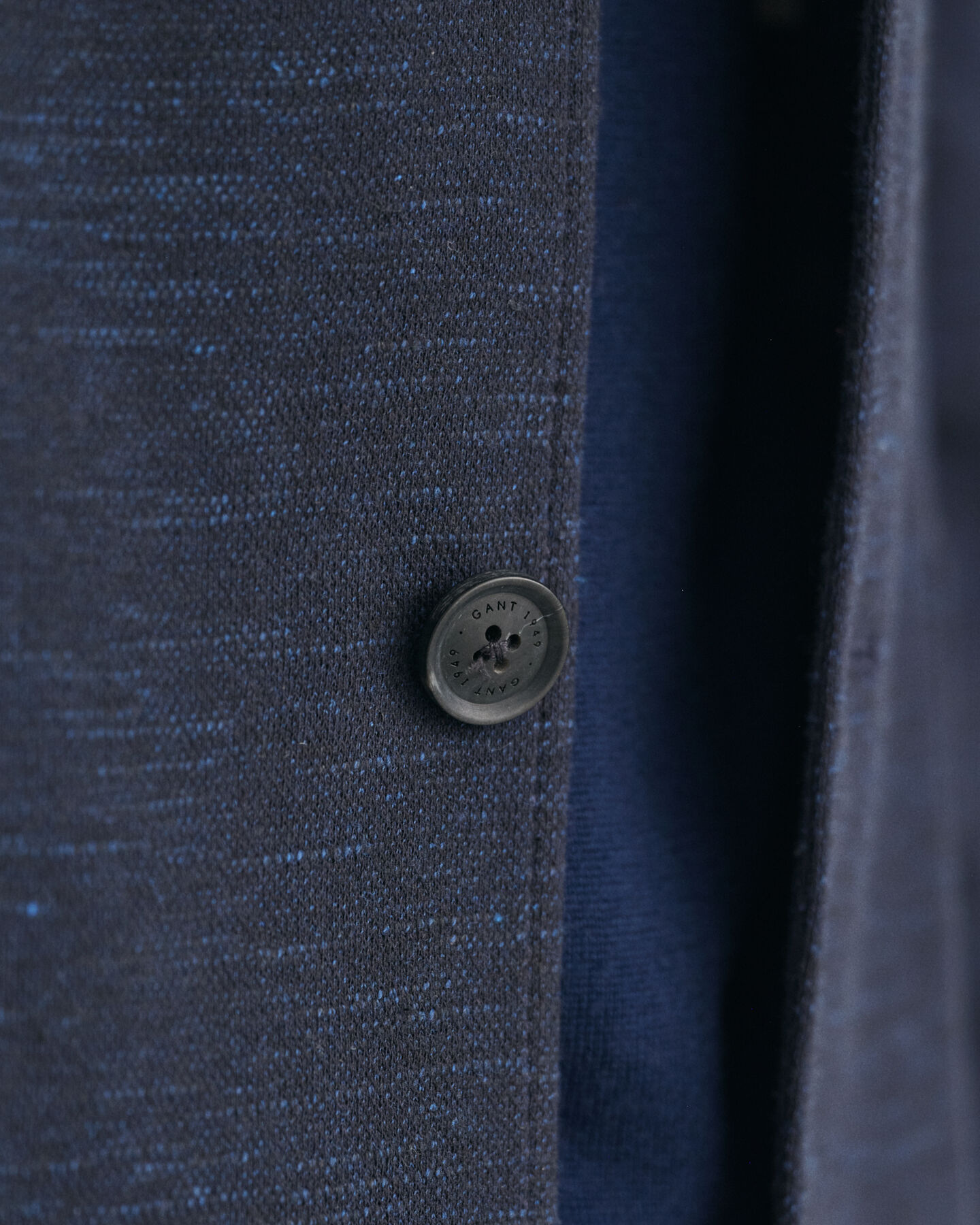 Blazer van katoen en linnen