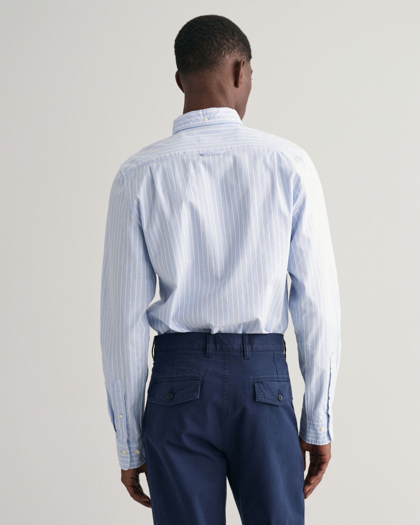 Slim Fit gestreept Oxford-overhemd met stretch